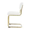 Modern Light Luxury Dining Chair (Set of 4) With MetalLegs And Bow Design - White - Image 10