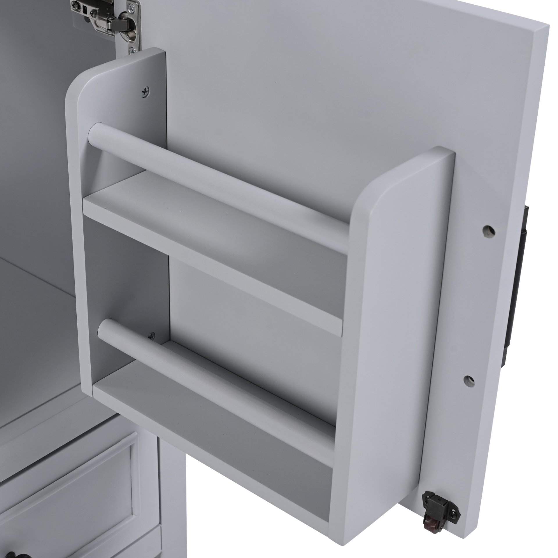 20" Bathroom Vanity With Sink, Bathroom Cabinet With A Door, Door Shelf Storage And Adiustable Foot Pads, A Drawer - Gray - Image 23