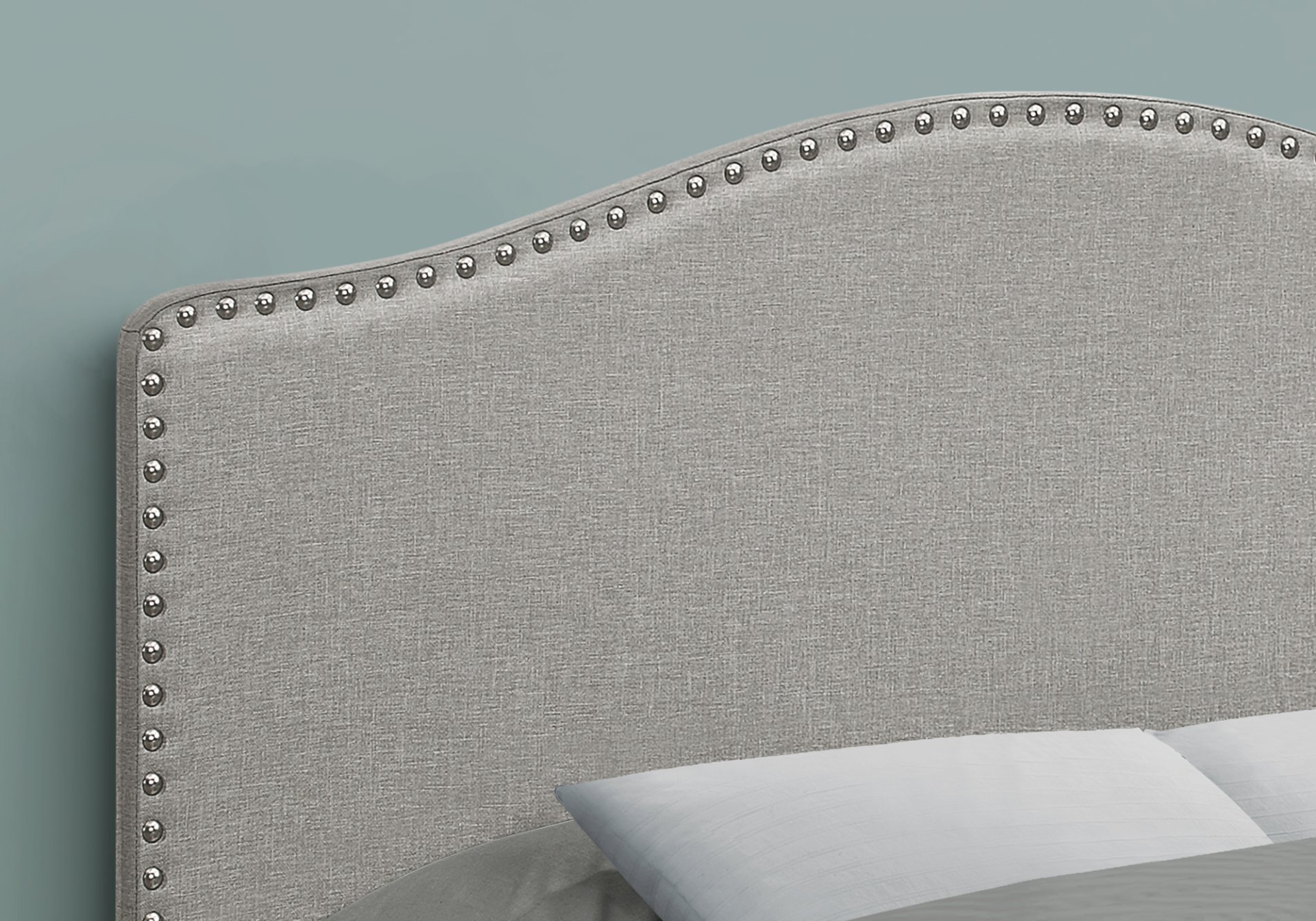 Full Size, Bed Headboard Only Upholstered, Transitional - Gray - Image 5