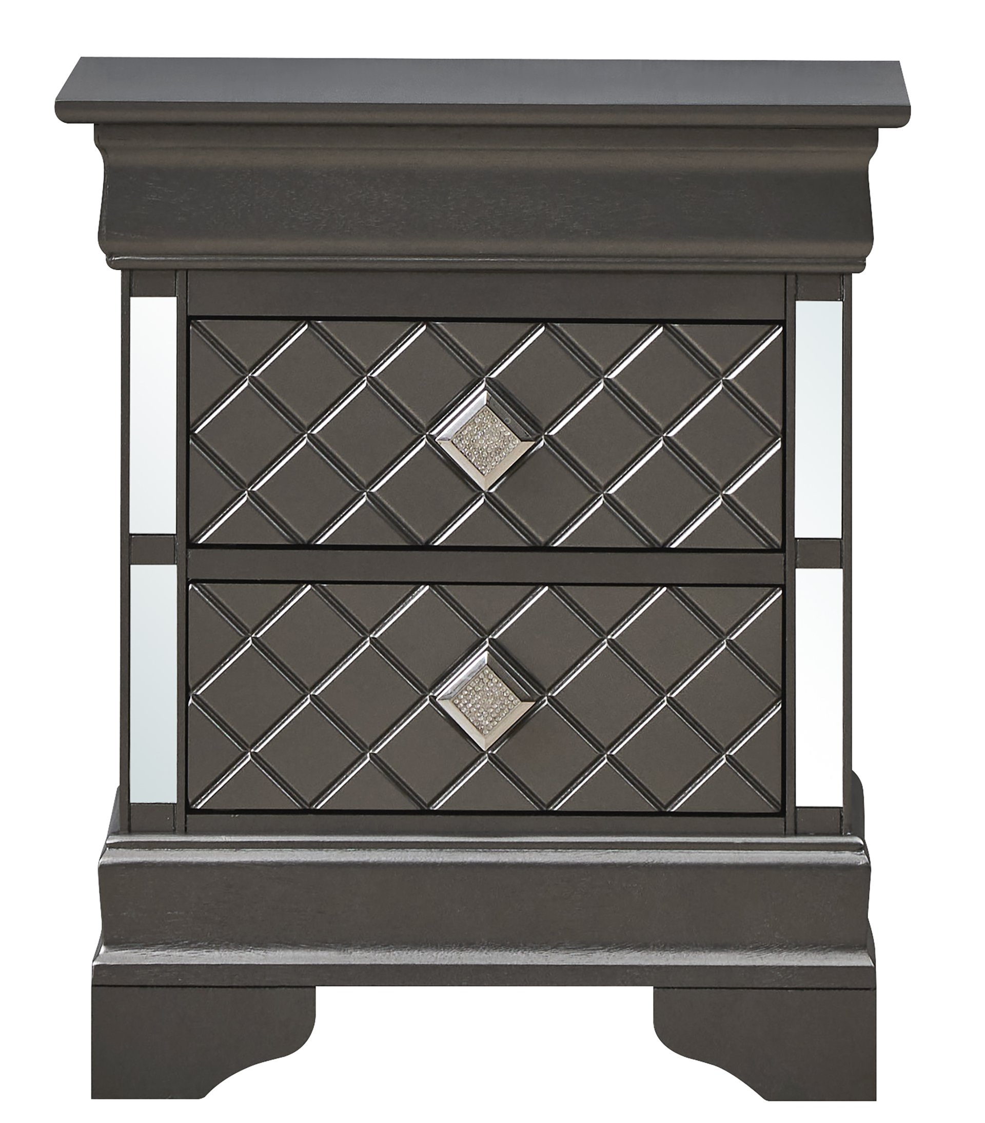 Verona - Nightstand - Metalic Black - Image 3
