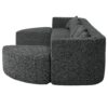 Boneless - Couch Modular Sectional Sofa With Deep Seating, Curved Design - Black - Image 16