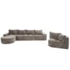 Oversized Modular Sofa Cloud Sectional Sofa Set Upholstered Couches U - Shaped Sofa With Deep Seat For Living Room - Brown - Image 19