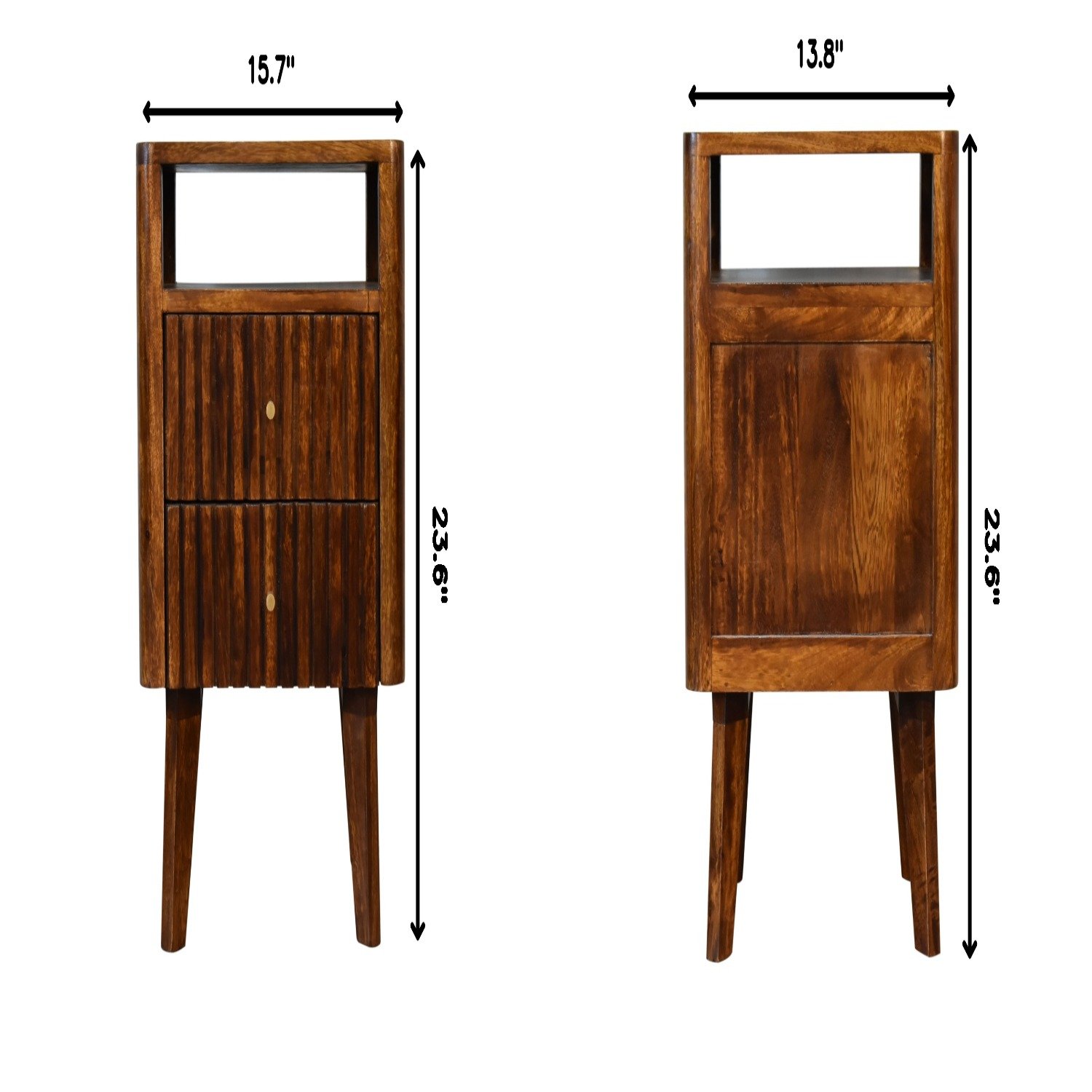 Reeve - Nightstand, 2 Drawers - Chestnut - Image 3