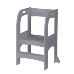 Child Standing Tower, Step Stool For Kids, Toddler Step Stool For Kitchen Counter - Gray
