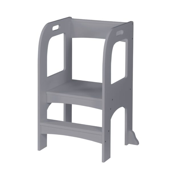 Child Standing Tower, Step Stool For Kids, Toddler Step Stool For Kitchen Counter - Gray