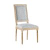 French Country Dining Chairs (Set of 2) Elegant Cane Backrest & Upholstered Seats Solid Rubberwood Frame - Grayish Green - Image 16