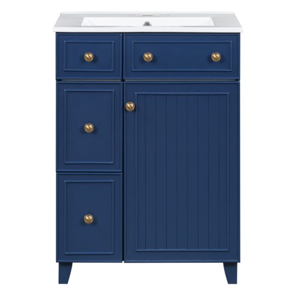 Bathroom Vanity Cabinet With Sink - Blue
