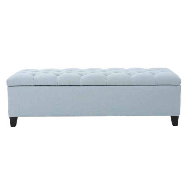 Glouster - Contemporary Storage Ottoman With Button Tufting - Blue