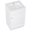 20" Bathroom Vanity With Sink, Freestanding Cabinet With Door Shelf And Adjustable Shelf, And Ceramic Construction - White - Image 11