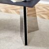 Modern Marble Patterned Dining Table With Stainless Steel Butterfly Legs, Scratch And Heat Resistant - Black / Silver - Image 15