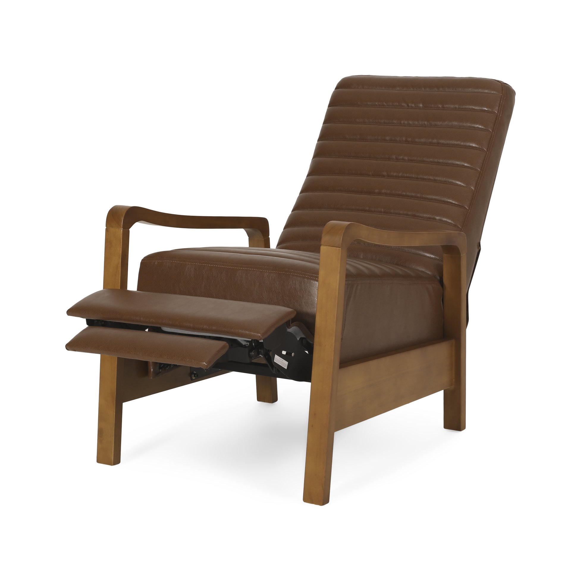 Manual Club Recliner - Light Brown - Image 11
