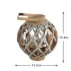 Decorative Lantern With Handle, Wooden Lantern For Indoor Outdoor, Home Garden, Wedding - Silver - Image 6