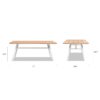 Maiden - 6 Seater Patio Dining Table - Natural Teak - Image 9