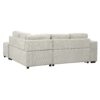Sectional Sofa L-Shaped Sofa Couch Pull-Out Sofa Bed With A Movable Ottoman, Two USB Ports And Two Cup Holders For Living Room - Gray - Image 21