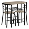 3 Pieces Dining Table Set, Small, Contemporary & Modern - Taupe - Image 7