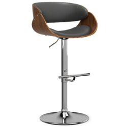 Amery - Adjustable Swivel Bar Stool - Charcoal Gray