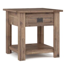 Monroe - End Table - Rustic Natural Aged Brown