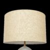 Aurora - Ribbed Lamp Base Clear Table Lamp Large Linen Shade - Beige / Clear / Gold - Image 2