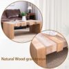 Modern Rustic Coffee Table, Rectangular Center Table For Living Room - Multi / Multicolor - Image 11