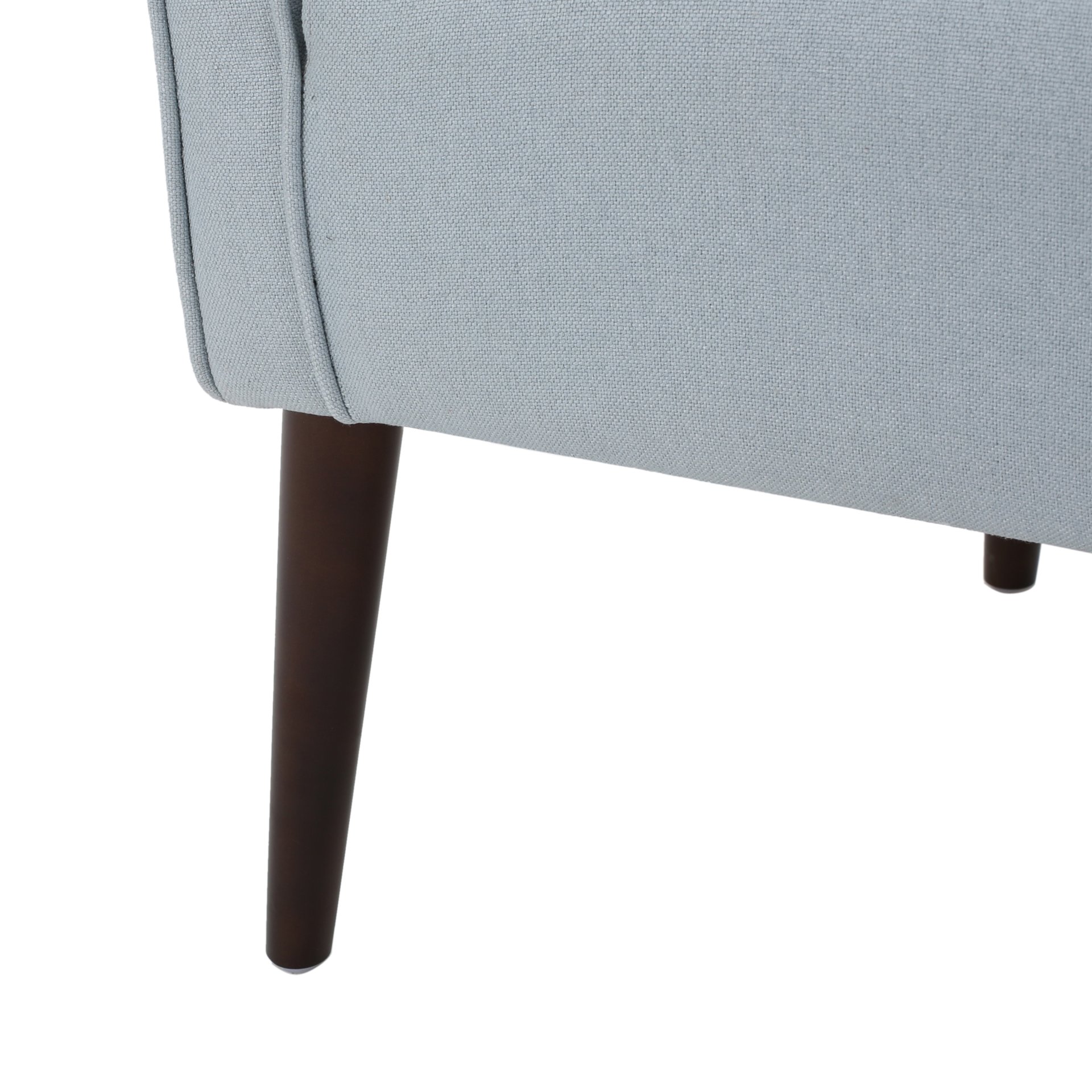 Elegant Upholstered Club Chair With Button Tufting - Light Blue - Image 14