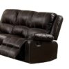 Zuriel - Synthetic Leather Recliner Sofa - Brown - Image 2
