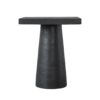 Square Side Table With Pedestal Base - Black - Image 2