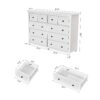 9 Drawer Dresser For Bedroom Ample Storage Wide Chest, Sturdy & Safe - Antique White - Image 3