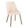 Giovanni - Contemporary Dining Chair (Set of 2) - Walnut / Cream - Image 2