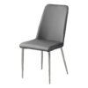 Dining Chair, Side, Upholstered For Dining Room, Contemporary / Modern (Set of 2) - Gray - Image 6