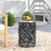 Outdoor Metal, End Table Large - Black - Image 5