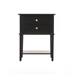 Vibrant Contemporary Nightstand - Black