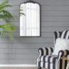 Classic Design Mirror With And Baroque Inspired Frame For Bathroom Or Entryway Console Lean Against Wall - Black - Image 3