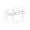 Modern Minimal Curved Faux Marble Entry Table - Gray / Gold - Image 6