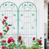 4 Pack Metal Garden Trellis Rustproof Trellis For Climbing Plant Outdoor Flower Support - Green - Image 15