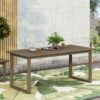 Rustic Nash Dining Table With Slat Design - Gray - Image 6