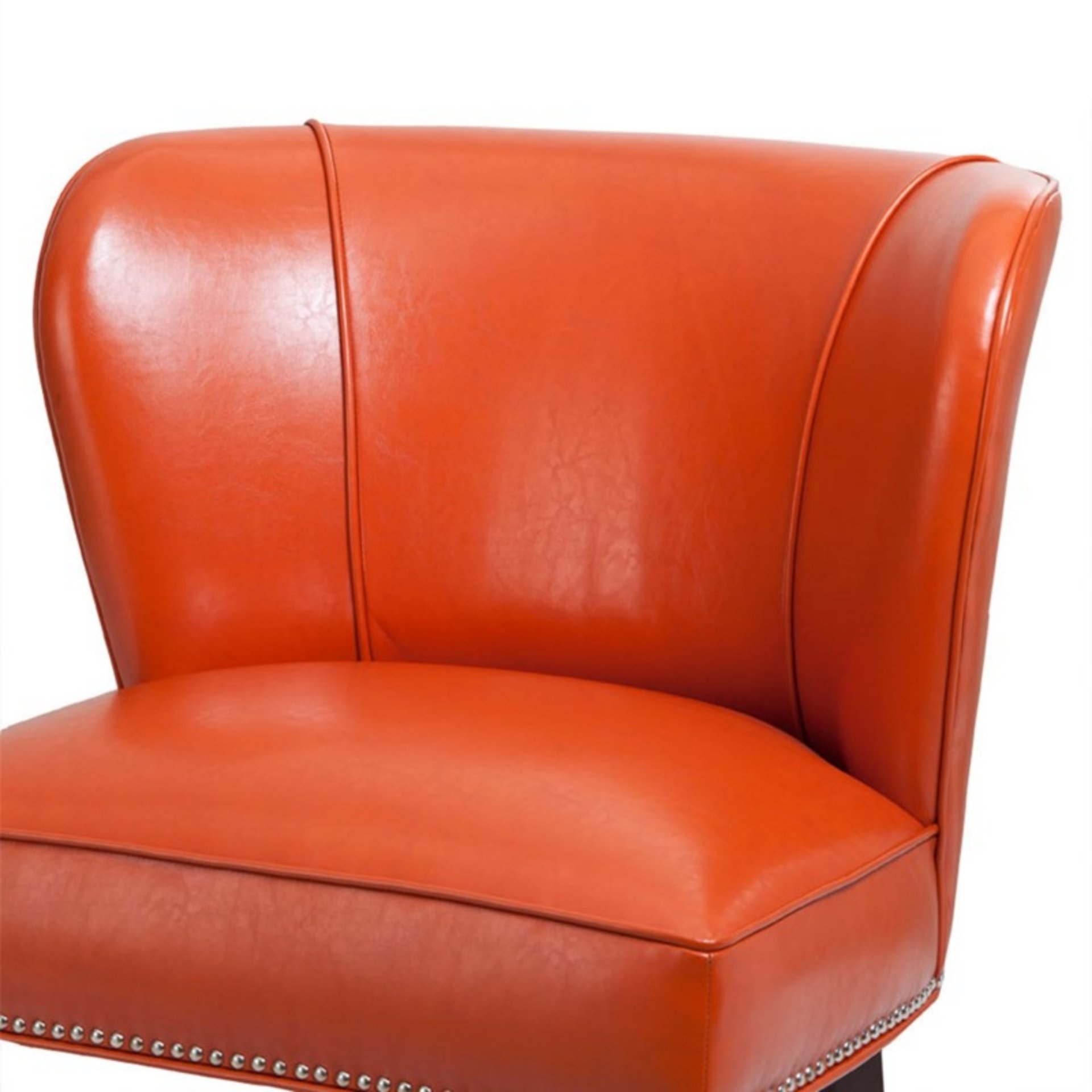 Hilton - Armless Accent Chair With Wingback Design - Orange - Image 5