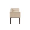 Modern Design Bench Upholstery Solid Wood Frame - Tan - Image 6