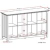 Acadian - 8 Cube Storage Sofa Table - Distressed Gray - Image 6