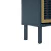 3 Door Metal Shoe Rack, Freestanding Modern Shoe Storage Cabinet With Metal Rattan, Particle Board For Entryway - Blue Gray - Image 21