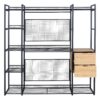 Open Style Wardrobe With Hanging Rails, Shelves And Drawers - White - Image 9