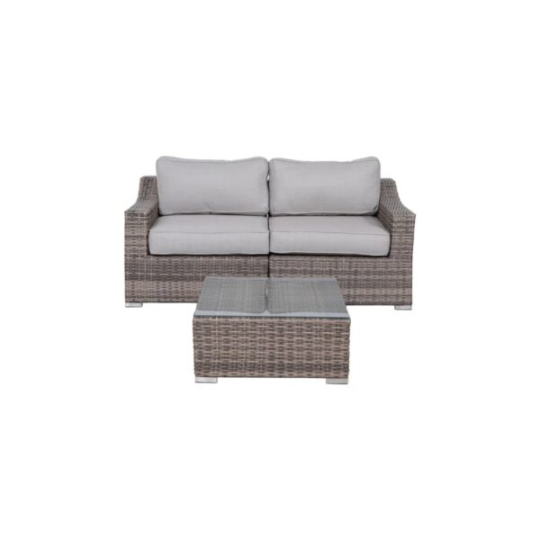 2 Person Seating Set With Cushions - Gray