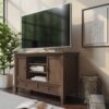Warm Shaker - TV Media Stand Handcrafted - Rustic Natural Aged Brown - Image 6