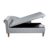 Chaise Lounge Indoor, Velvet Lounge Chair For Bedroom With Storage & Pillow, Modern Upholstered Rolled Arm Chase Lounge For Sleeping With Nailhead Trim For Living Room Bedroom Office - Gray - Image 17