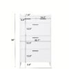 Shaker Shape Door Shoe Rack 3 Doors Shoe Cabinet With 2 Drawers With Open Space For Shoes - Matte White - Image 5