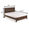 Albany - Twin Bed Frame With Headboard, Heavy Duty Modern Rustic Twin Size - Espresso - Image 3