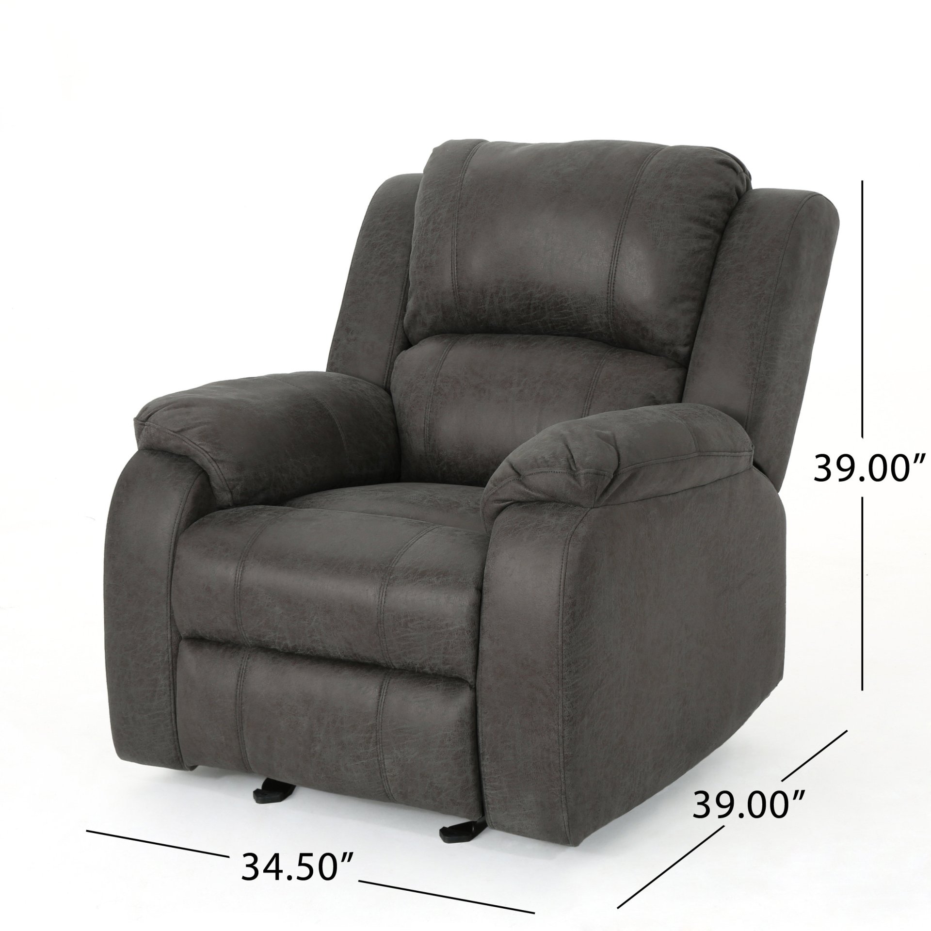 Manual Recliner Chair - Slate - Image 3