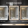 24X30" Led Black Framed Wall Mount Medicine Cabinet With Mirror Anti - Fog Function 3 Colors With Light - Black - Image 5