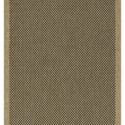 Earth - 5'3" X 7'3" Indoor, Outdoor Area Rug, Polypropylene - Jute / Black