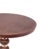 Modern Mango Wood Round End Table With Gold Accents, Solid Wood - Honey - Image 8