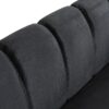 Miranda - Modern Glam Velvet 3 Seater Sofa - Black - Image 9